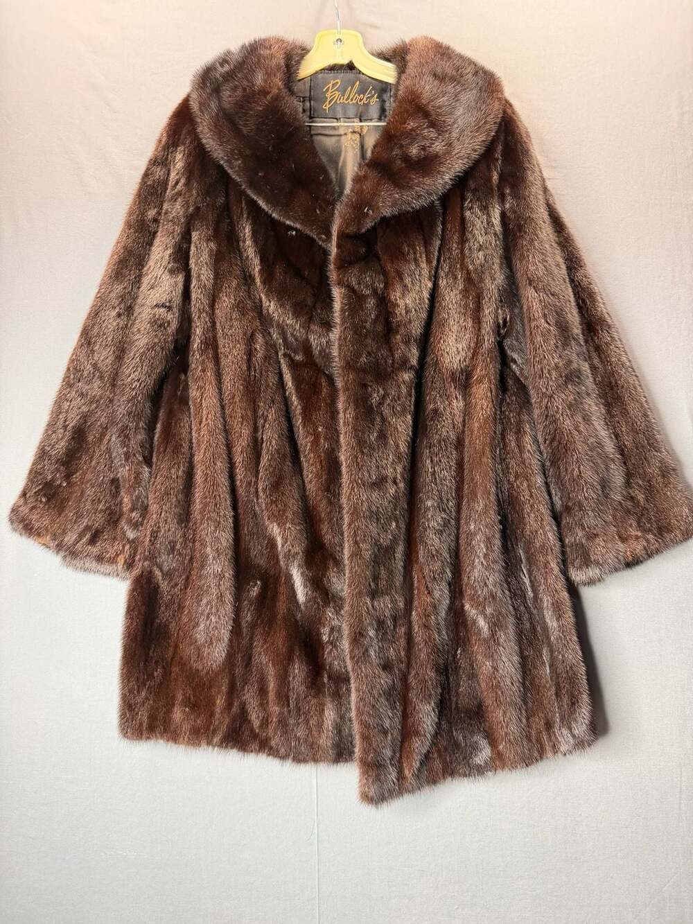 Bullock's Vintage 80’s Brown Real Mink Fur Luxury Coat Jacket No Flaws!